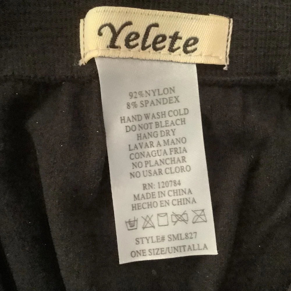 YELETE Long Length Black Leggings